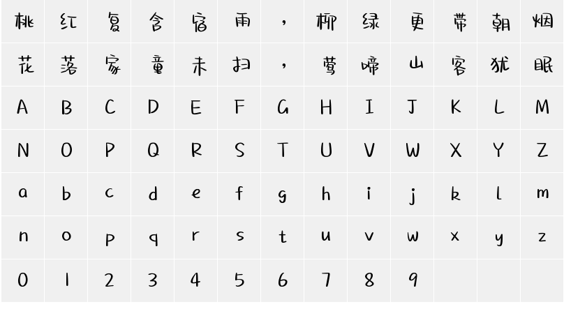 字符映射图
