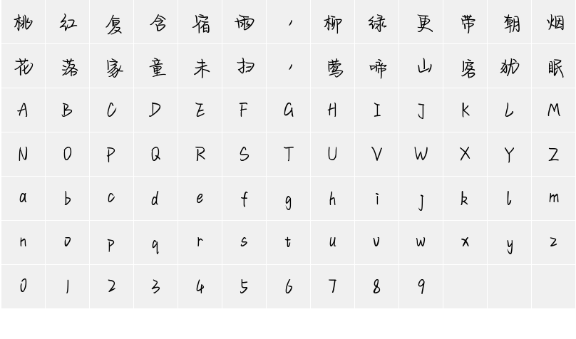 字符映射图